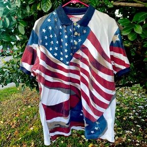 American Heritage American Flag Button Up